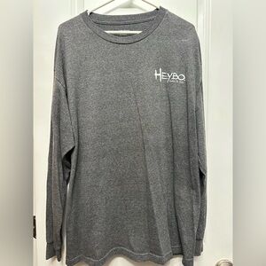 Heybo Men's Charcoal Long Sleeve Tee